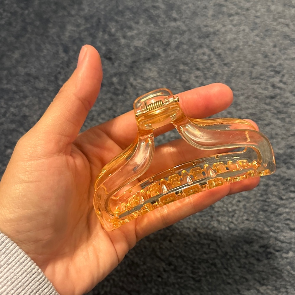 Translucent Gold Hair Claw Clip